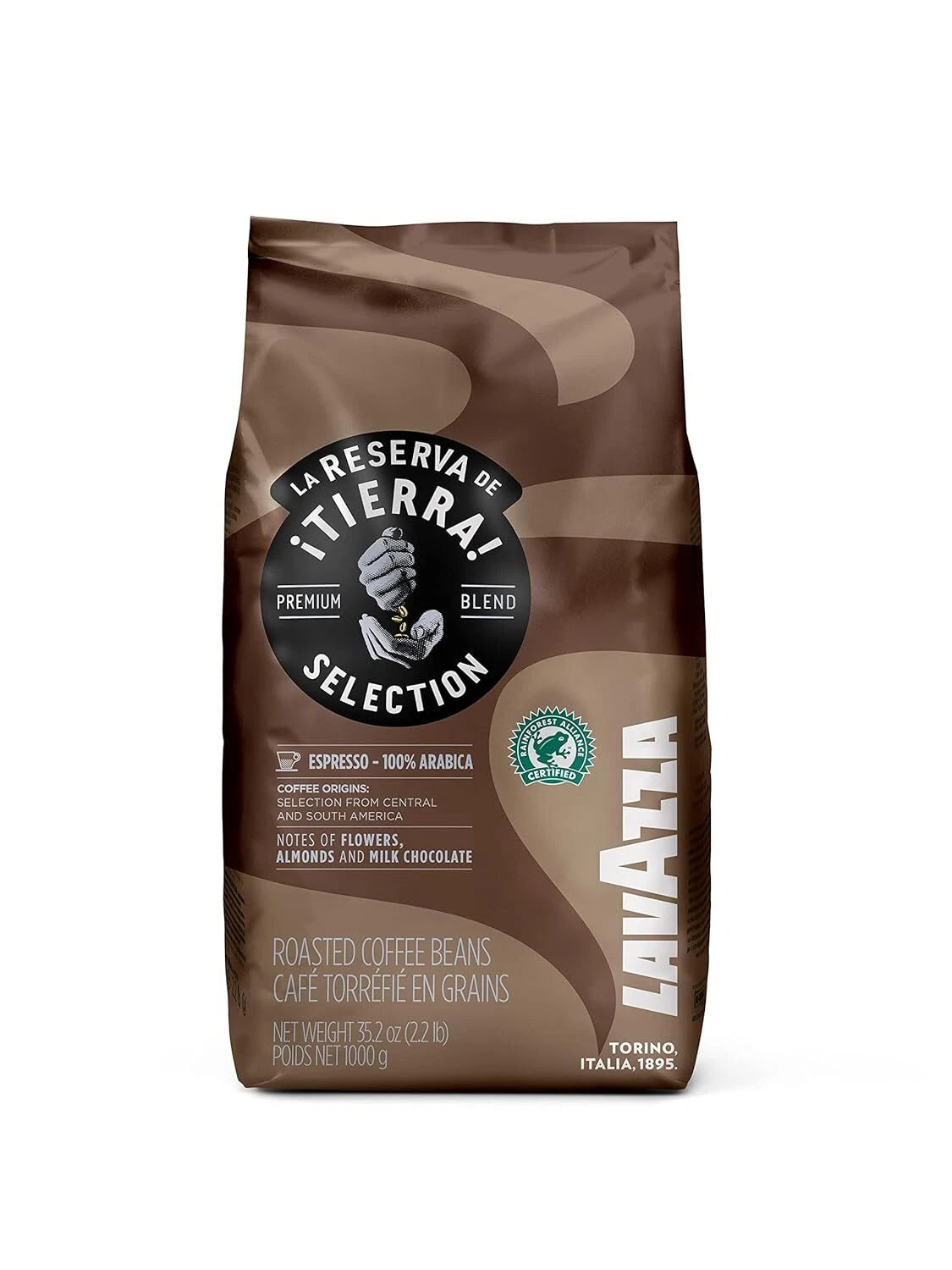 Lavazza Tierra Selection Whole Coffee Beans 1Kg