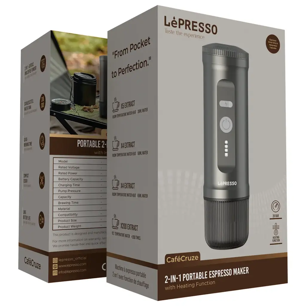 Lepresso portable 2 in 1 coffee maker