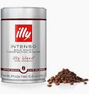 illy intenso whole coffee beans can 250g